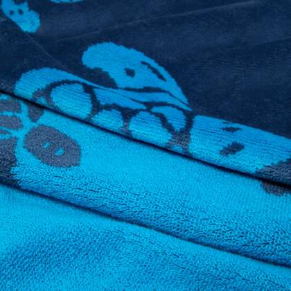 Vilebrequin - Ronde Des Tortues Jacquard Strandtuch Aus Bio-baumwolle Für Herren - Strandtuch - Sand - Blau - Größe OSFA – Bild 4