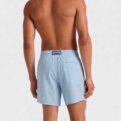 Vilebrequin - Ultrafeine Woll-badeshorts Für Herren Mit Tailoring-mironadelstreifen - Bademode - Moopea - Blau - Größe XXL – Bild 4