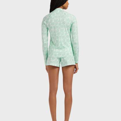 Vilebrequin - Langärmeliger Seashells Rashguard Mit Reißverschluss Für Damen - Rashguard - Flynn-zx - Weiss - Größe L – Bild 4