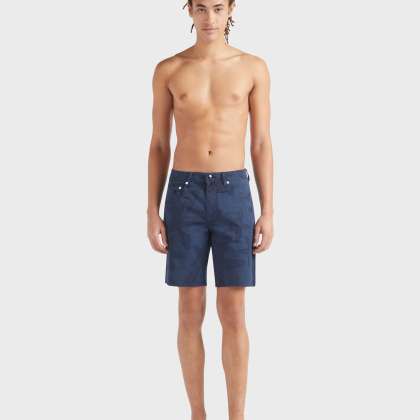 Vilebrequin - Gabardine-bermudashorts Mit Starfish Darkening-print Für Herren - Bermuda - Garonne - Blau - Größe 36