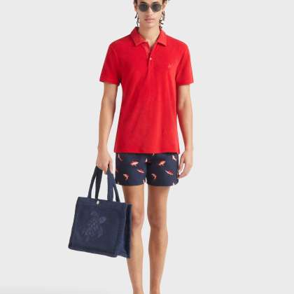 Vilebrequin - Solid Frottee-polohemd Für Herren - Polohemd - Phoenix - Rot - Größe S – Bild 5