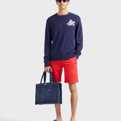 Vilebrequin - Turtle Stretch-bermudashorts Aus Baumwolle Für Herren - Bermuda - Levant - Rot - Größe 36 – Bild 6