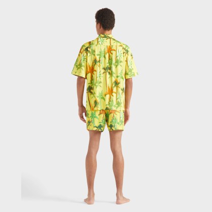 Vilebrequin Palms Offset Hemd Aus Baumwolle Für Herren - Charli - Gelb - Größe M