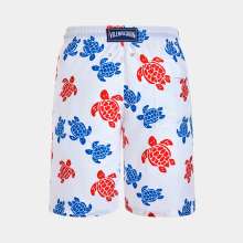 Vilebrequin - Lange Tortues Multicolores Badeshorts Für Herren - Bademode - Okoa - Weiss - Größe M