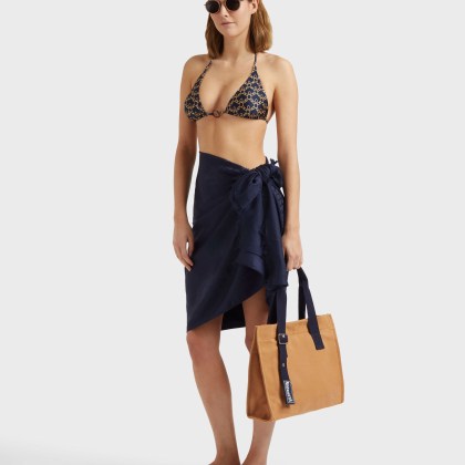 Vilebrequin - Turtles Chain Bikinihose Zum Seitlichen Binden Für Damen - Bademode - Flore - Blau - Größe S – Bild 5