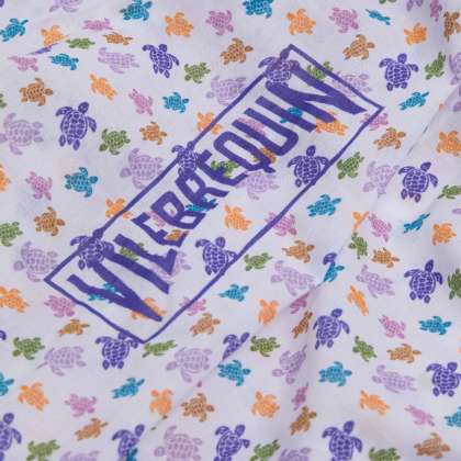 Vilebrequin - Micro Ronde Des Tortues Pareo Aus Baumwollvoile Für Damen - Pareo - Pareo - Weiss - Größe OSFA – Bild 6