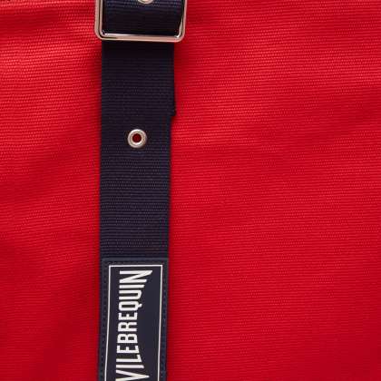 Vilebrequin - Große Einfarbige Strandtasche Aus Baumwolle - Strandtasche - Bagsu - Rot - Größe OSFA – Bild 4