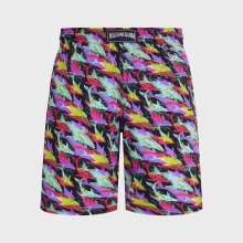 Vilebrequin - Lange Whales Offset Stretch-badeshorts Für Herren - Bademode - Okorise - Blau - Größe L