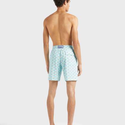 Vilebrequin - Lange Micro Ronde Des Tortues Rainbow Stretch-badeshorts Für Herren - Bademode - Okorise - Blau - Größe XL