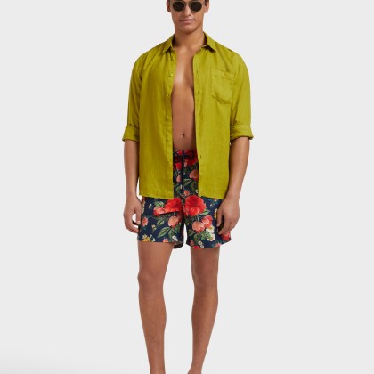 Vilebrequin - Flowers Badeshorts Für Herren - Bademode - Moorea - Blau - Größe XXL – Bild 5
