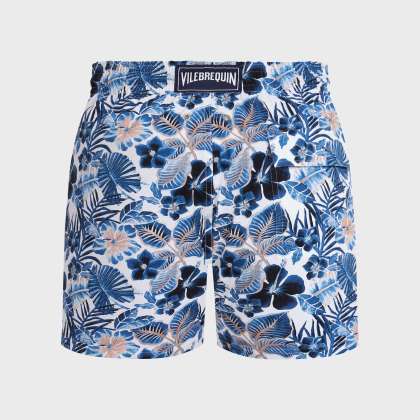 Vilebrequin - Kurze Island Flowers Stretch-badeshorts Für Herren - Bademode - Monrise - Weiss - Größe M – Bild 2
