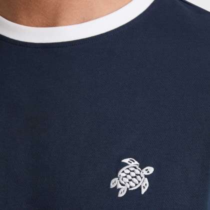 Vilebrequin - Bicolor T-shirt Aus Bio-baumwolle Für Herren - T-shirt - Tewis - Blau - Größe L – Bild 5