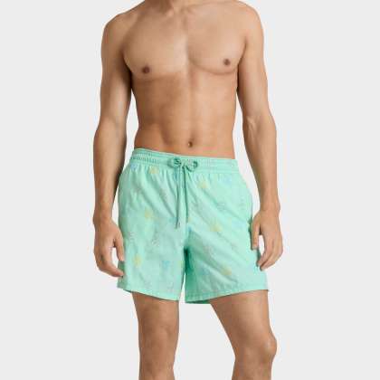 Vilebrequin - Herren-badeshorts Micro Tortues Diagonales Bestickt – Limitierte Auflage - Bademode - Mistral - Grün - Größe L – Bild 3
