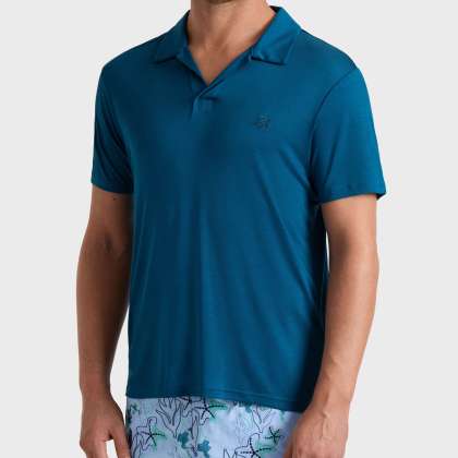 Vilebrequin - Einfarbiges Polohemd Aus Tencel Für Herren - Polohemd - Pirinol - Blau - Größe L – Bild 3