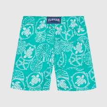 Vilebrequin - Oursins Bicolores Badeshorts Für Jungen - Bademode - Jim - Grün - Größe 4