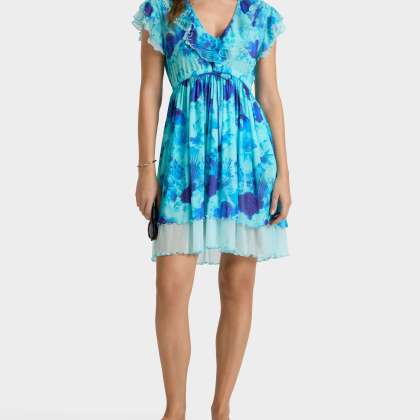 Vilebrequin - Kurzes Coral Reef Tüllkleid Für Damen - Kleid - Loula - Blau - Größe XL – Bild 3