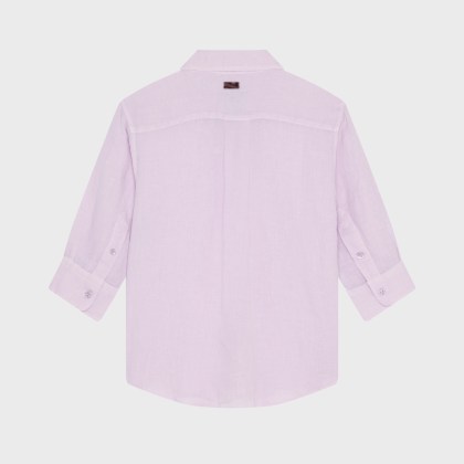 Vilebrequin - Damen-leinenbluse In Unifarben - Hemd - Laurane - Violett - Größe M – Bild 2