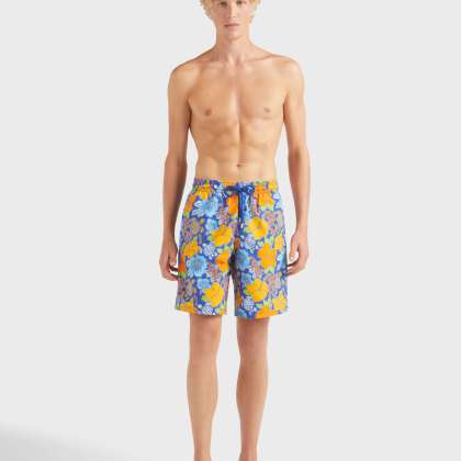 Vilebrequin - Lange Badeshorts Mit Ronde Des Tortues-logo Für Herren - Bademode - Okoa - Blau - Größe L – Bild 3