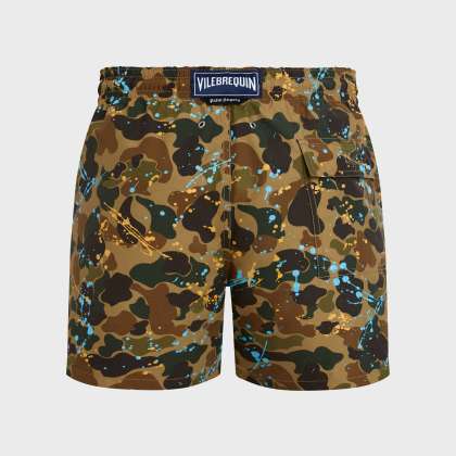 Vilebrequin - Camo Splash Badeshorts Für Herren - Vbq X Palm Angels - Bademode - Moorea - Marone - Größe S – Bild 2