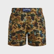 Vilebrequin - Camo Splash Badeshorts Für Herren - Vbq X Palm Angels - Bademode - Moorea - Marone - Größe S