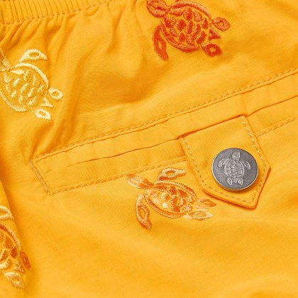 Vilebrequin - Herren-badeshorts Micro Tortues Diagonales Bestickt – Limitierte Auflage - Bademode - Mistral - Orange - Größe S – Bild 5