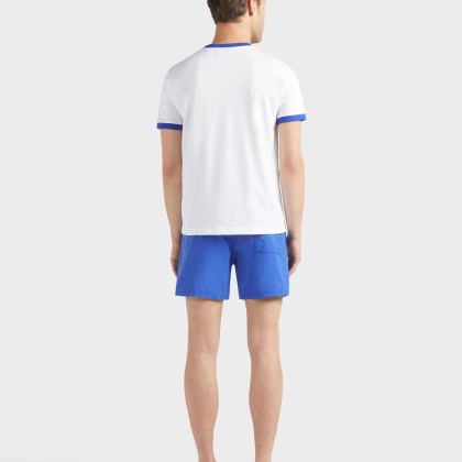 Vilebrequin - T-shirt Aus Leichtem Baumwolljersey Mit Zweifarbigem Logo Für Herren - T-shirt - Portisol - Blau - Größe XL