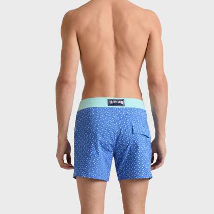 Vilebrequin - Kurze Graphic Urchin Stretch-badeshorts Mit Flachem Bund Für Herren - Bademode - Menise - Blau - Größe M – Bild 4