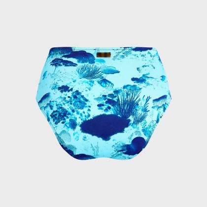 Vilebrequin - Coral Reef Bikinihose Mit Hohem Bund Für Damen - Bademode - Frosty - Blau - Größe S – Bild 2