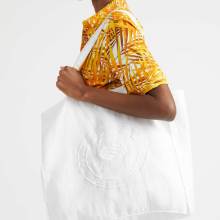 Vilebrequin - Turtle Unisex-leinentragetasche - Strandtasche - Babel - Weiss - Größe OSFA