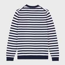 Vilebrequin - Gestreifter Baumwollpullover Mit Rundhalsausschnitt Für Herren - Pullover - Porcros - Blau - Größe L