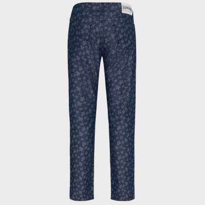 Vilebrequin - Ronde Des Tortues Jacquard Hose Aus Leichtem Denim Für Herren - Jeanshose - Gbetta18 - Blau - Größe 38
