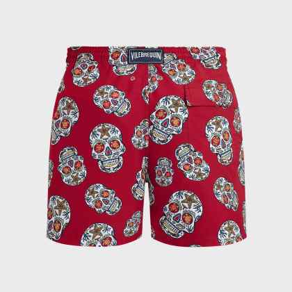 Vilebrequin - Día De Muertos Badeshorts Für Herren - Bademode - Moorea - Rot - Größe XXXL – Bild 2
