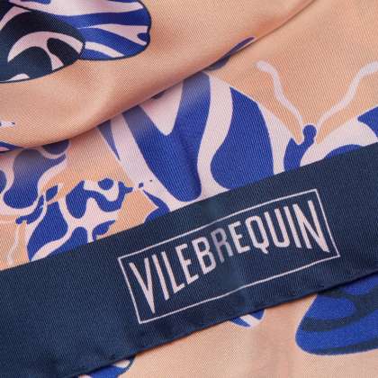 Vilebrequin - Disco Butterfly Seidentuch - Halstuch - Carre9 - Rosa - Größe OSFA – Bild 2