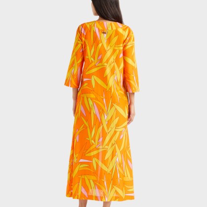 Vilebrequin - Madrague Kaftan Aus Baumwolle Und Seide Für Damen - Kaftan - Leonor - Orange - Größe S – Bild 4