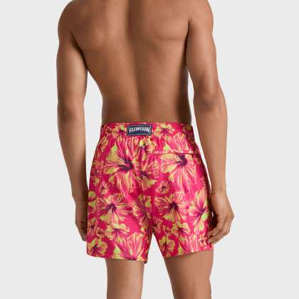 Vilebrequin - Ultraleichte Und Verstaubare Macro Hibiscus Badeshorts Für Herren - Bademode - Mahina - Rosa - Größe M – Bild 4