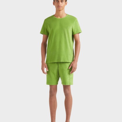 Vilebrequin - Einfarbiges Unisex-t-shirt Aus Frottee - T-shirt - Tiramisu - Grün - Größe XL