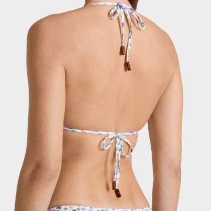 Vilebrequin - Micro Ronde Des Tortues Triangel-bikinioberteil Für Damen - Bademode - Fleur - Weiss - Größe M – Bild 3