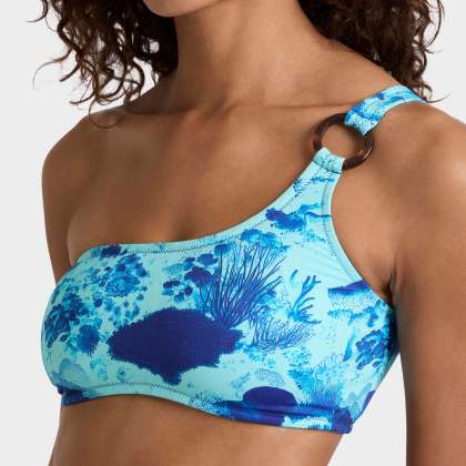 Vilebrequin - Asymmetrisches Coral Reef Bralette-bikinioberteil Für Damen - Bademode - Fixel - Blau - Größe XS – Bild 5