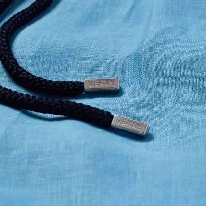 Vilebrequin - Solid Badeshorts Aus Leinen Für Herren - Bademode - Mallorca - Blau - Größe M – Bild 5