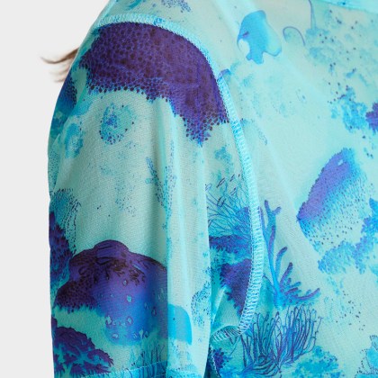 Vilebrequin - Coral Reef T-shirt Mit Tüll Für Damen - T-shirt - Lillie - Blau - Größe L – Bild 5