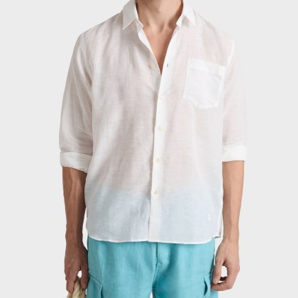 Vilebrequin - Turtle Monogram Hemd Aus Leinen Und Baumwolle Für Herren - Hemd - Caroubis - Weiss - Größe XXXL – Bild 6