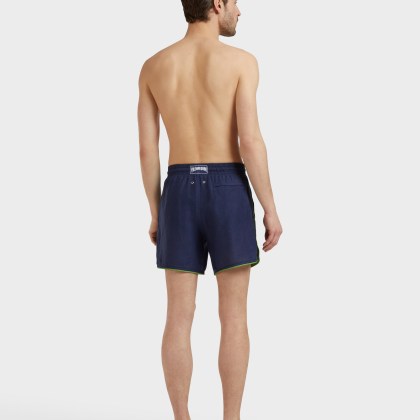 Vilebrequin - Solid Badeshorts Aus Leinen Für Herren - Bademode - Mallorca - Blau - Größe M – Bild 4