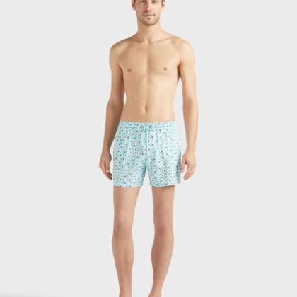 Vilebrequin - Kurze Micro Ronde Des Tortues Rainbow Stretch-badeshorts Für Herren - Bademode - Monrise - Blau - Größe XXXL