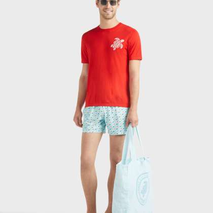 Vilebrequin - Kurze Micro Ronde Des Tortues Rainbow Stretch-badeshorts Für Herren - Bademode - Monrise - Blau - Größe L – Bild 6