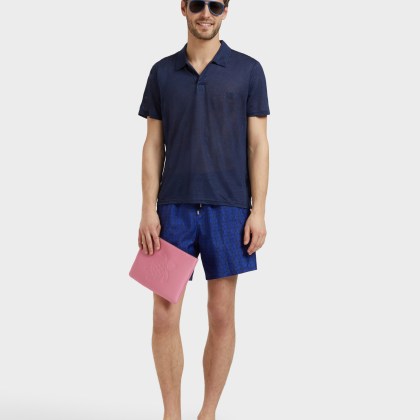 Vilebrequin - Ultraleichte Und Verstaubare Turtles Net Badeshorts Für Herren - Bademode - Mahina - Blau - Größe XXL – Bild 5