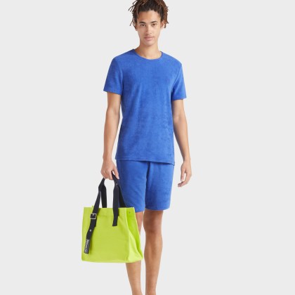 Vilebrequin - Einfarbiges Unisex-t-shirt Aus Frottee - T-shirt - Tiramisu - Blau - Größe M