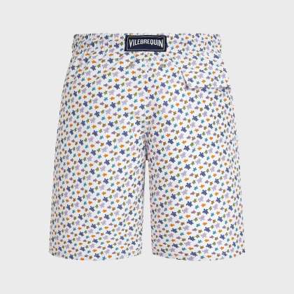 Vilebrequin - Lange Micro Ronde Des Tortues Badeshorts Für Herren - Bademode - Okoa - Weiss - Größe XXL – Bild 2