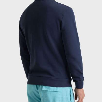 Vilebrequin - Sweatshirt Aus Bio-baumwolle Mit Geflocktem Vilebrequin-logo Für Herren - Sweatshirt - Jorasse - Blau - Größe L – Bild 4