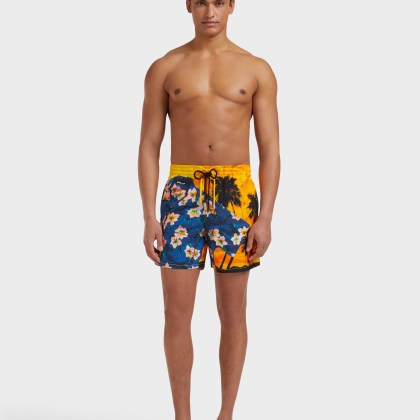 Vilebrequin - Hawaiian Mix Badeshorts Für Herren - Vbq X Palm Angels - Bademode - Moorea - Gelb - Größe M – Bild 3