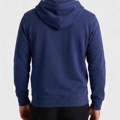 Vilebrequin - Solid Kapuzenpullover Aus Baumwolle Für Herren - Sweatshirt - Martin - Blau - Größe L